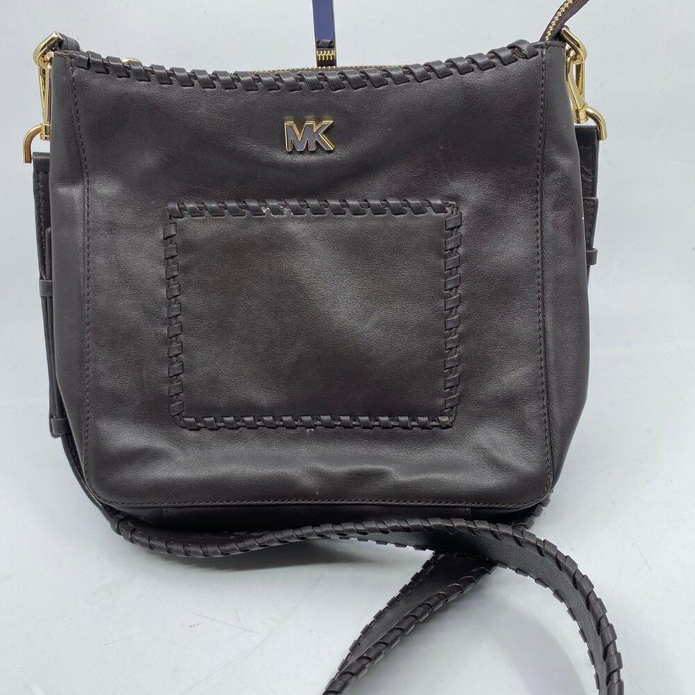 Like New Michael Kors Woven Seemed Crossbody Bag - Picture 11 of 12